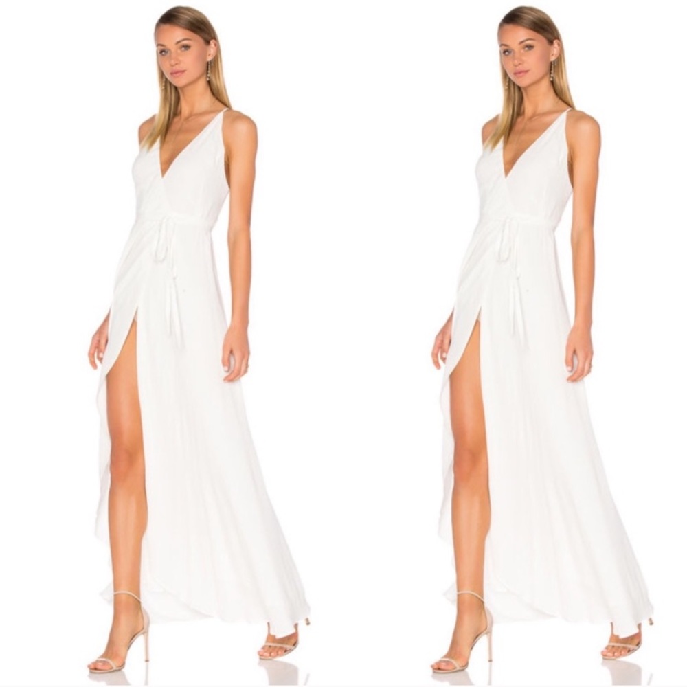 Yumi Kim Rush Hour White Summer Wrap Maxi Dress XS